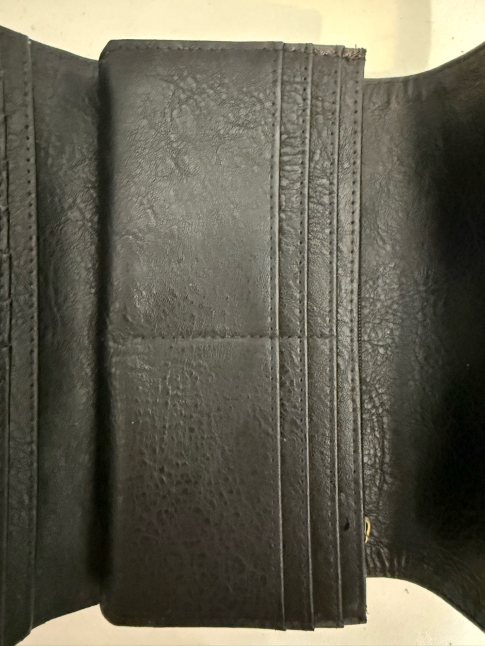 Fossil Logan Black Leather Wallet Women’s Trifold - Picture 12 of 16